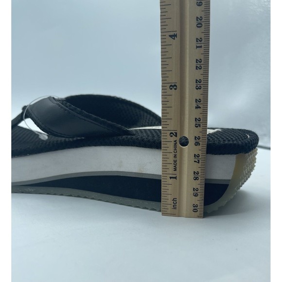 Y2K Vintage Lower East Side Women's Flip Flop Platform Sandals - BLACK, Size 8.5 - Picture 12 of 13